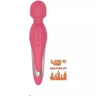 Pretty Love Michael Heating Body Wand - 7 Functions of Vibration - Heatable up to 48 C / 118.4 F Sex Toy, Pink Pretty Love Michael Heating Body Wand - 7 Functions of Vibration - Heatable up to 48 C / 118.4 F Sex Toy, Pink