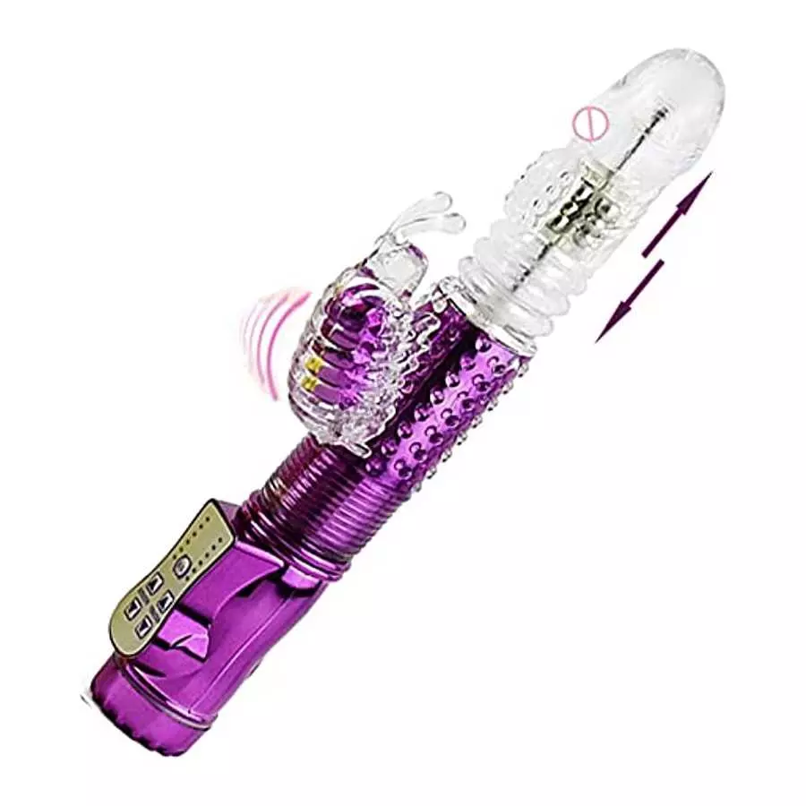 Steel Ball 360° Rotation Rabbit Adult Toy Vibrator Butterfly Clitoral Stimulator, Realistic Dildo Telescopic Excite G spot 12 Po Steel Ball 360° Rotation Rabbit Adult Toy Vibrator Butterfly Clitoral Stimulator, Realistic Dildo Telescopic Excite G spot 12 Po