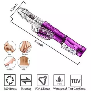 Steel Ball 360° Rotation Rabbit Adult Toy Vibrator Butterfly Clitoral Stimulator, Realistic Dildo Telescopic Excite G spot 12 Po Steel Ball 360° Rotation Rabbit Adult Toy Vibrator Butterfly Clitoral Stimulator, Realistic Dildo Telescopic Excite G spot 12 Po