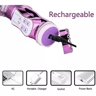 Steel Ball 360° Rotation Rabbit Adult Toy Vibrator Butterfly Clitoral Stimulator, Realistic Dildo Telescopic Excite G spot 12 Po Steel Ball 360° Rotation Rabbit Adult Toy Vibrator Butterfly Clitoral Stimulator, Realistic Dildo Telescopic Excite G spot 12 Po