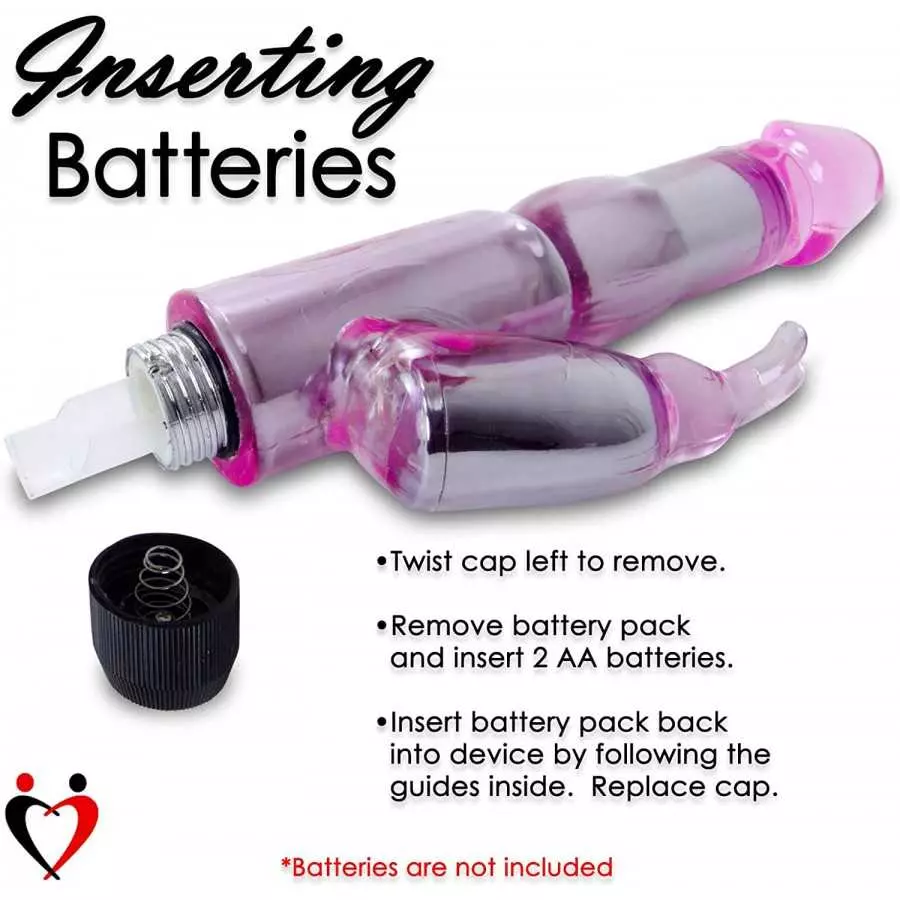 LeLuv Rabbit Vibrator Waterproof Bath Time Bunny Bundle with Pointed Chrome Mini Bullet Massager Blue