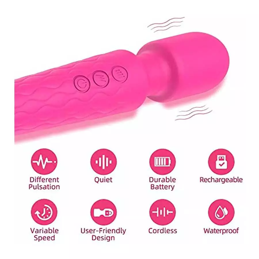 Geekin’ Around LLC Presents Rechargeable Vibrator - 20 Patterns & 8 Speeds - G-Spot Vibrator Clit, Sex Toys, Vibrator for Women 