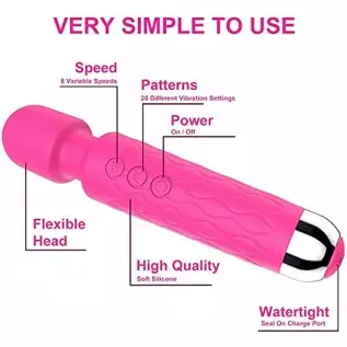 Geekin’ Around LLC Presents Rechargeable Vibrator - 20 Patterns & 8 Speeds - G-Spot Vibrator Clit, Sex Toys, Vibrator for Women Geekin’ Around LLC Presents Rechargeable Vibrator - 20 Patterns & 8 Speeds - G-Spot Vibrator Clit, Sex Toys, Vibrator for Women