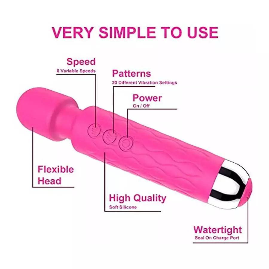 Geekin’ Around LLC Presents Rechargeable Vibrator - 20 Patterns & 8 Speeds - G-Spot Vibrator Clit, Sex Toys, Vibrator for Women 