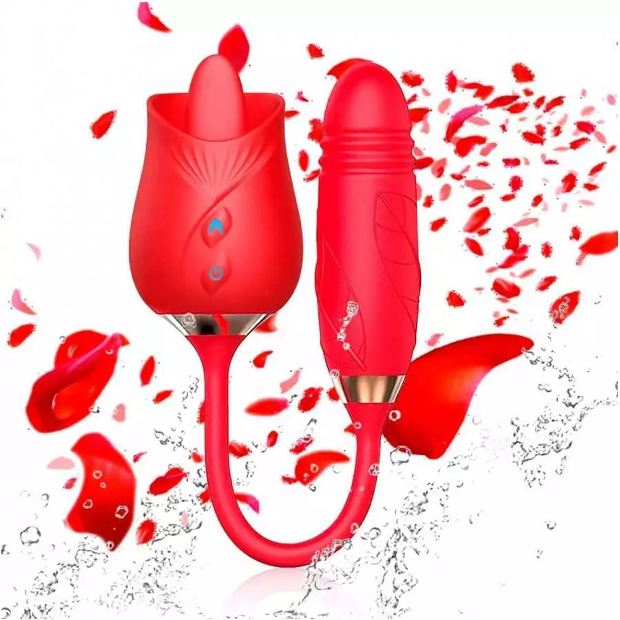 The Rose Sex Toy Vibrator for Women,3 in 1 Clitoris Vibrators Stimulator for Couples and Lovers Pleasure,Magnetic Rechargeable P The Rose Sex Toy Vibrator for Women,3 in 1 Clitoris Vibrators Stimulator for Couples and Lovers Pleasure,Magnetic Rechargeable P