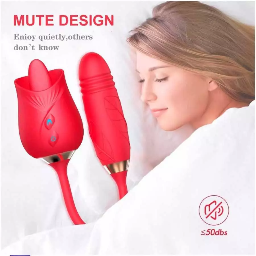 The Rose Sex Toy Vibrator for Women,3 in 1 Clitoris Vibrators Stimulator for Couples and Lovers Pleasure,Magnetic Rechargeable P