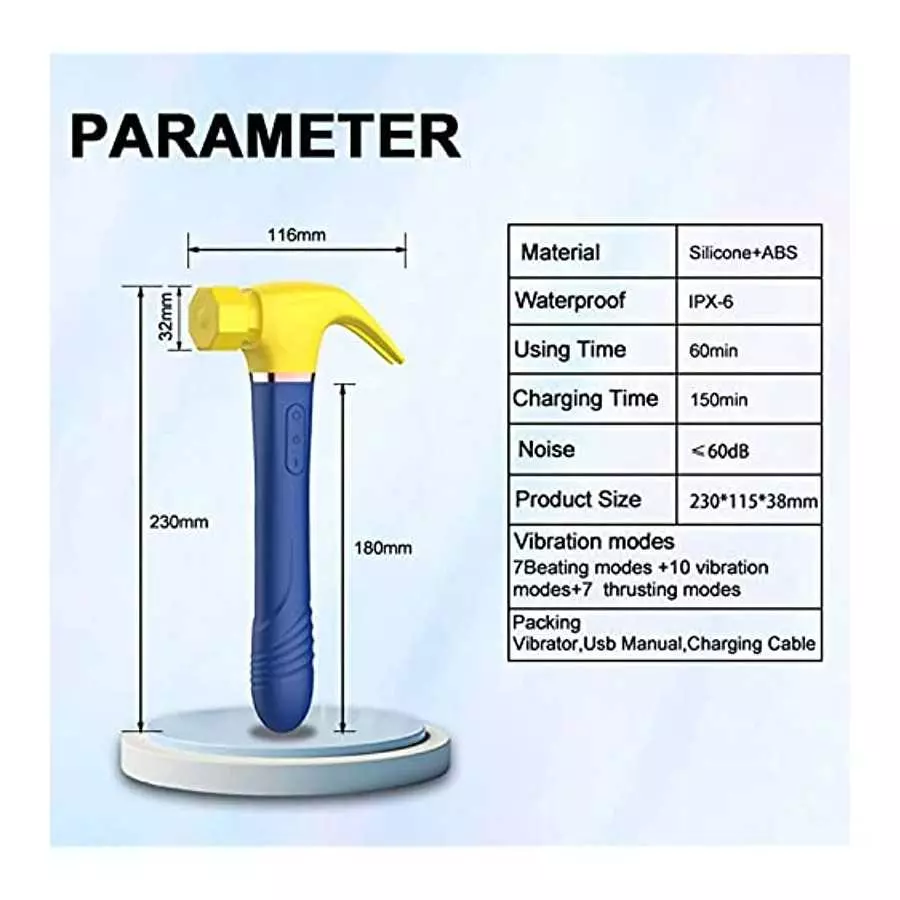 Hammer G Spot Clit Sucking Vibrator Adult Sex Toys for Woman,Pulsating Anal Dildo Vibrators Waterproof Nipple Vagina Prostate Ma