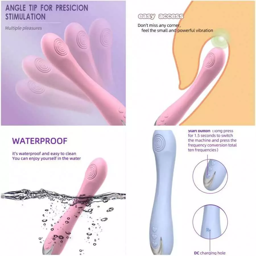 Powerful G Spot Vibrator for Deep Penetration 10 Stimulation Modes & 5 Speeds Soft Silicone Powerful Vibrating Massagers for Cli