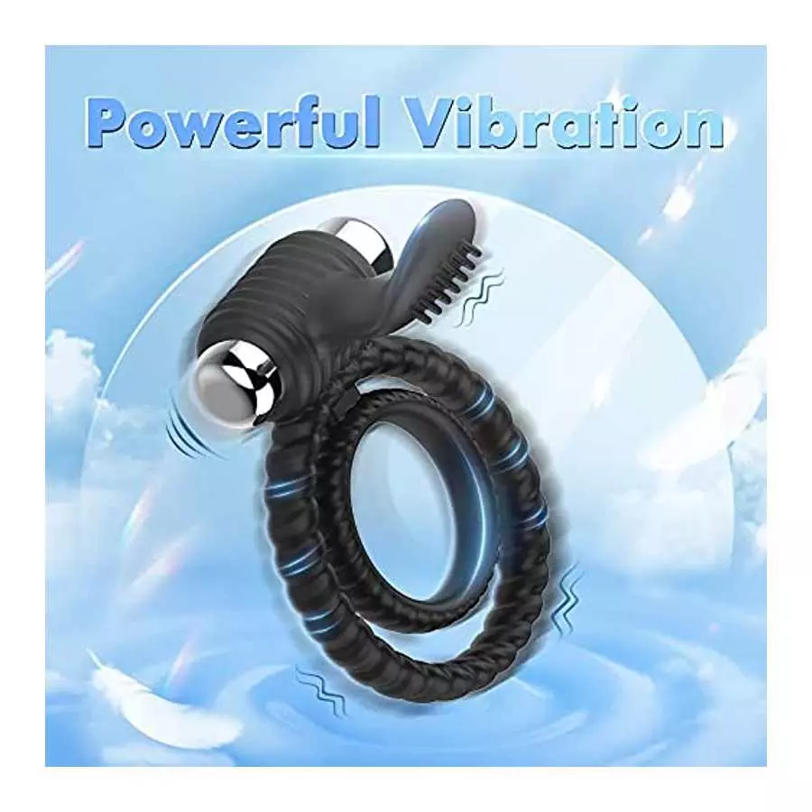 Vibrating Cock Ring, Penis Ring Vibrator with 10 Vibration& USB Rechargeable with Bullet Vibrator, Silicone Adult Sex Toy for Me