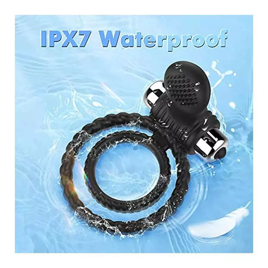 Vibrating Cock Ring, Penis Ring Vibrator with 10 Vibration& USB Rechargeable with Bullet Vibrator, Silicone Adult Sex Toy for Me