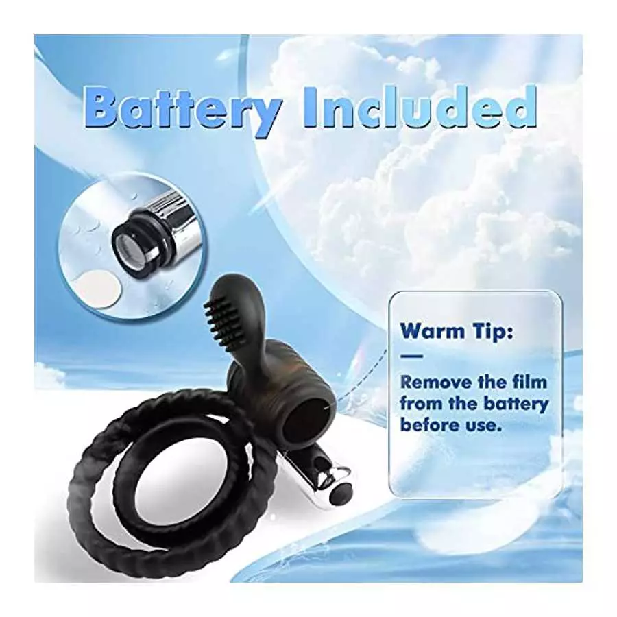 Vibrating Cock Ring, Penis Ring Vibrator with 10 Vibration& USB Rechargeable with Bullet Vibrator, Silicone Adult Sex Toy for Me