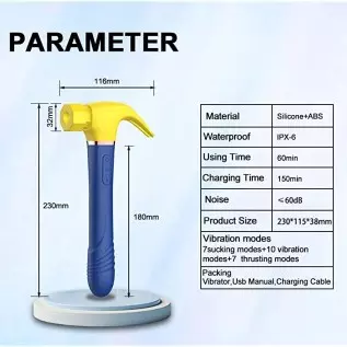 Hammer Vibrator Massager for Woman, Pulsating Anal Dildo Vibrators Waterproof Nipple Vagina Prostate Massagers Rechargable G Spo