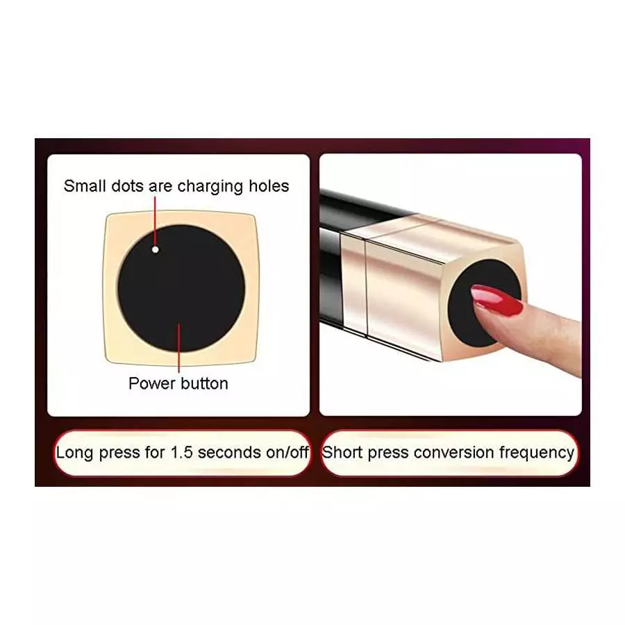 CherryBy Bullet Vibrator, Mini Vibrating Lipstick Clitoral Stimulation Toys, G Spot Vibrator Silicone Massager with 10 Vibration