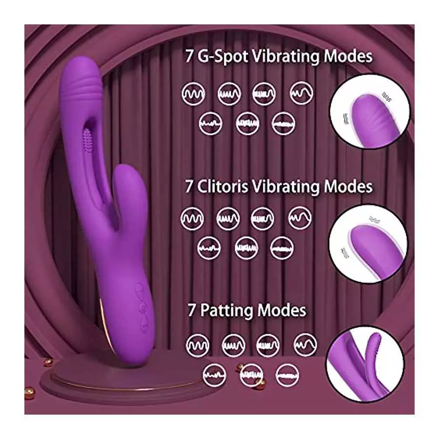 Clitoral Patting Vibrator for Women Lesbian Couple Rabbit Vaginal Stimulator Massager Powerful G Spot Vibrating Sex Toy Female M