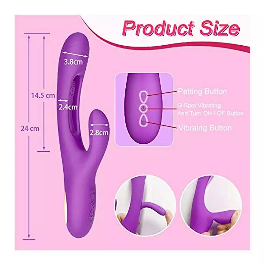 Clitoral Patting Vibrator for Women Lesbian Couple Rabbit Vaginal Stimulator Massager Powerful G Spot Vibrating Sex Toy Female M