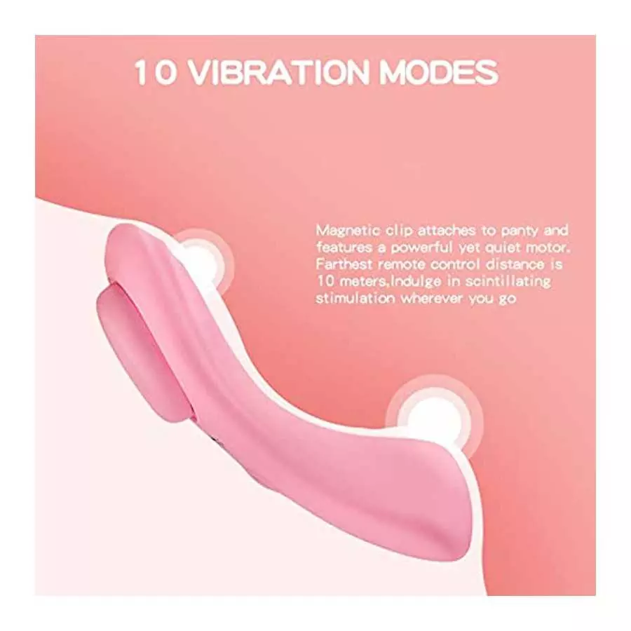 Remote Control Vibrator for Panties with Magnetic Clip, Sex Toys Butterfly Vibrators for Women with 9 Vibration Modes, Waterproo