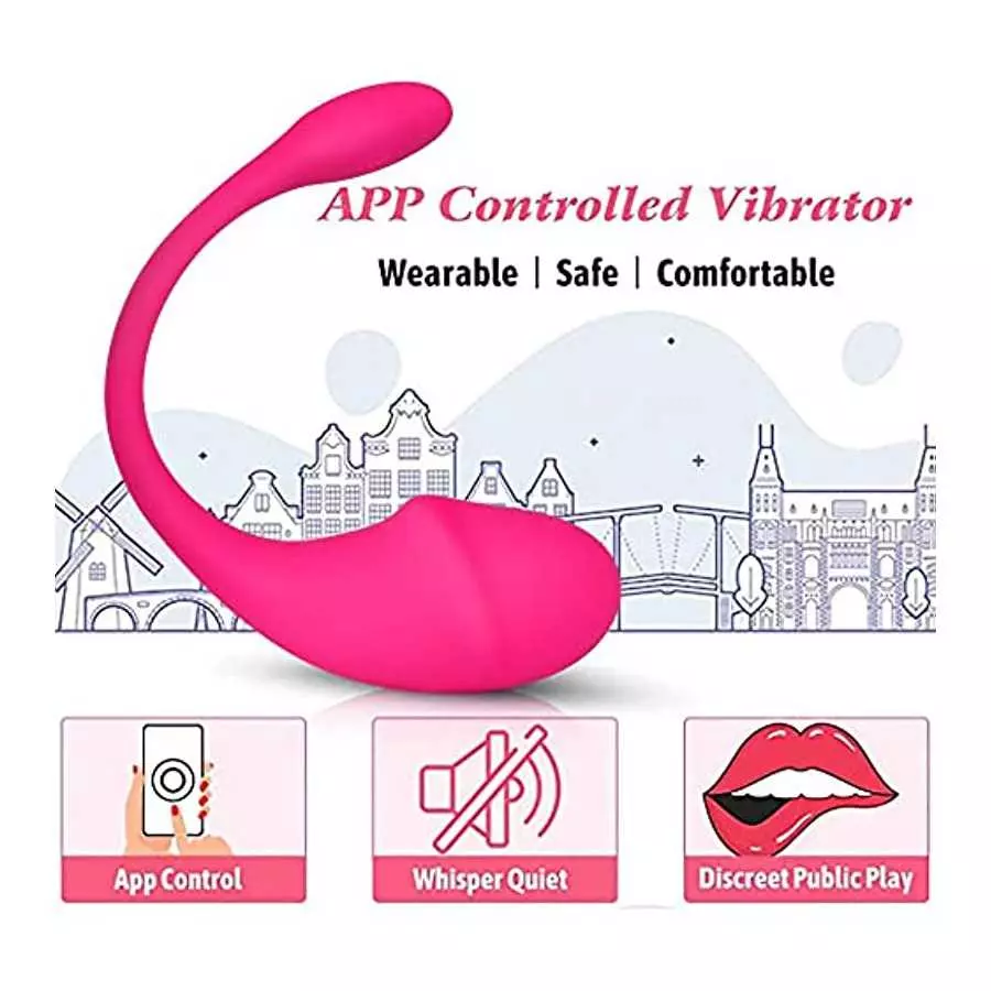 G-Spot Vibrator for Women, Long Distance Bluetooth Wearable Panties Vibrator for Couple Sex Life, Female Masturbation Tool, Pink