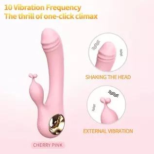 Pearlsvibe Vibrator for Woman, G Spot Vibrator Sex Toys with 10 Vibration Modes, Soft Silicone Vibrating Dildo for Clitoral Vagi