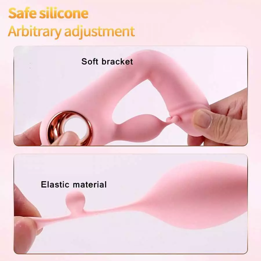 Pearlsvibe Vibrator for Woman, G Spot Vibrator Sex Toys with 10 Vibration Modes, Soft Silicone Vibrating Dildo for Clitoral Vagi