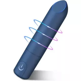 Bullet Vibrator with Angled Tip for Precision Clitoral Stimulation, Discreet Rechargeable Lipstick Vibe with 10 Vibration Modes 