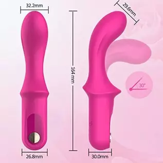 G Spot Vibrator Sex Toy - Soft Silicone Bendable Mini Dildo for Women Clitoral Anal Stimulation with 10 Powerful Vibrations, Fem