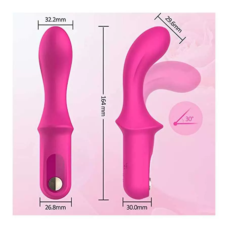 G Spot Vibrator Sex Toy - Soft Silicone Bendable Mini Dildo for Women Clitoral Anal Stimulation with 10 Powerful Vibrations, Fem