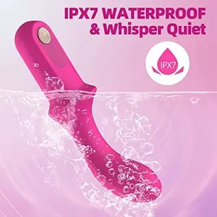 G Spot Vibrator Sex Toy - Soft Silicone Bendable Mini Dildo for Women Clitoral Anal Stimulation with 10 Powerful Vibrations, Fem