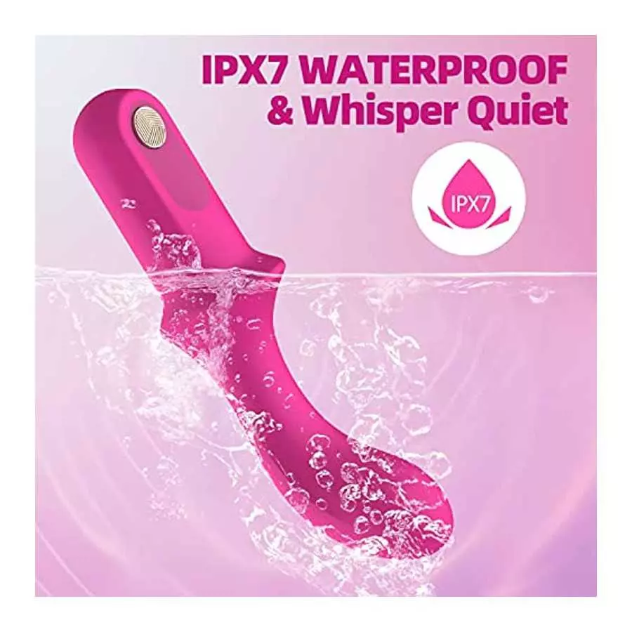 G Spot Vibrator Sex Toy - Soft Silicone Bendable Mini Dildo for Women Clitoral Anal Stimulation with 10 Powerful Vibrations, Fem