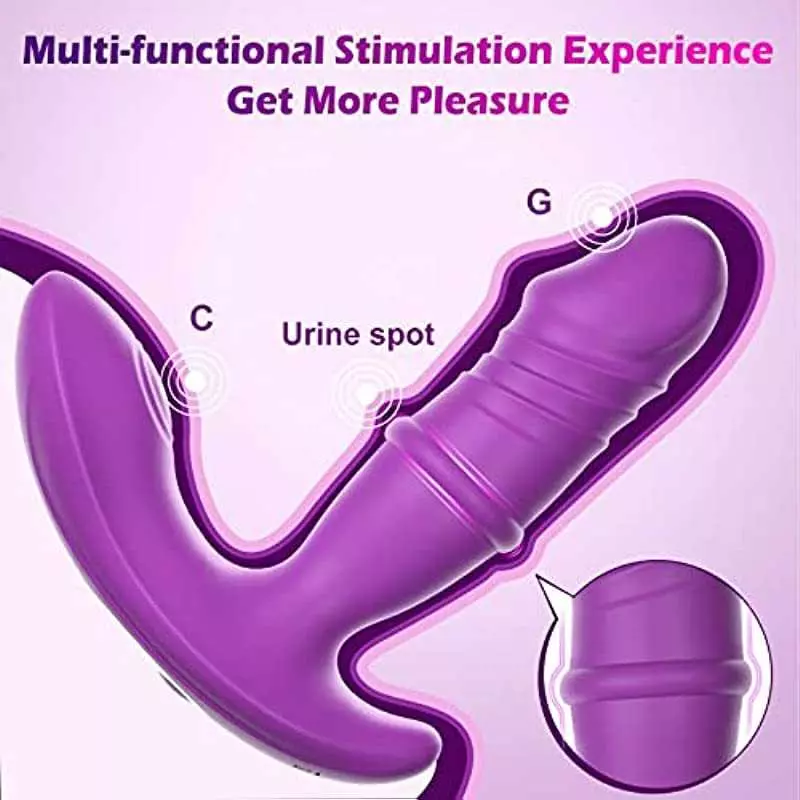 Thrusting Wearable G Spot Dildo Vibrator Adult Sex Toys for Women, APP & Remote Control Rose Clitoral Stimulation Butterfly Pant