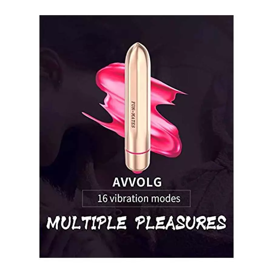 AVVOLG Bullet Vibrator Sex Toy, Precision Clitoral Stimulation, Massaging Bullet 16 Vibration Settings, Portable Waterproof Nipp