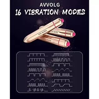 AVVOLG Bullet Vibrator Sex Toy, Precision Clitoral Stimulation, Massaging Bullet 16 Vibration Settings, Portable Waterproof Nipp AVVOLG Bullet Vibrator Sex Toy, Precision Clitoral Stimulation, Massaging Bullet 16 Vibration Settings, Portable Waterproof Nipp