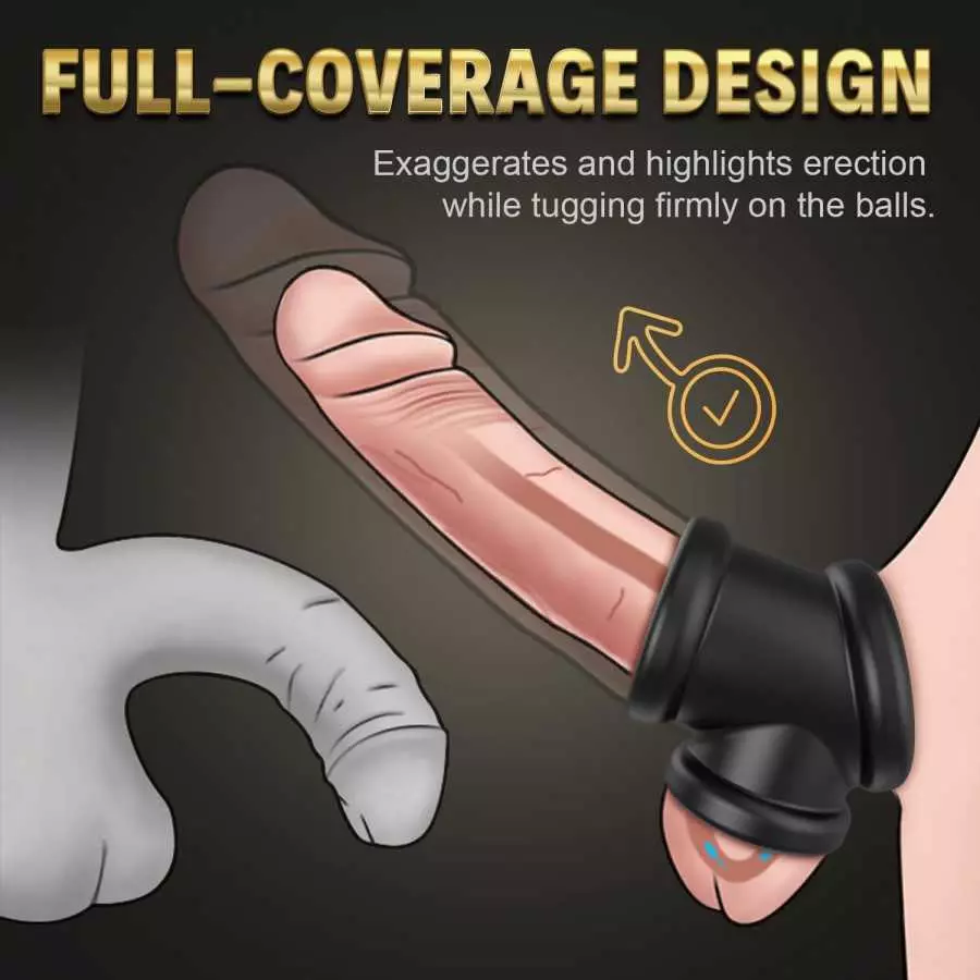 Dual Construction Cock Ring - LATUNE, Divide Cock and Ball, All-Around Silicone Penis Ring Maintaining a Thick, Firm Erection, A