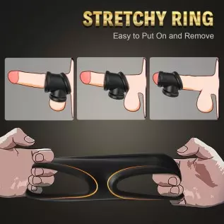 Dual Construction Cock Ring - LATUNE, Divide Cock and Ball, All-Around Silicone Penis Ring Maintaining a Thick, Firm Erection, A