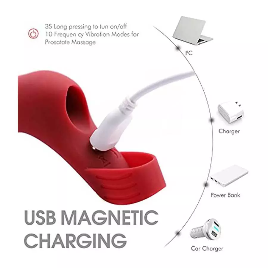 G-Spot Finger Clit Anal Nipples Vibrator, Female Masturbation Massage Adult Sex Toys, Waterproof Rechargeable Multi-Frequency Vi