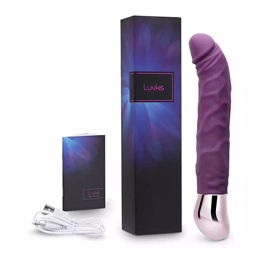Rechargeable Realistic Dildo Vibrator for Women,G-Spot & Clitoral Stimulation with 10 Vibration Modes Adult Sex Toy for Couples 