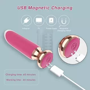 Rechargeable Bullet Vibrator with 10 Powerful Vibration Modes, Iusmnur Adult Sex Toys for Clitoris Nipple Vagina Massage to Wome Rechargeable Bullet Vibrator with 10 Powerful Vibration Modes, Iusmnur Adult Sex Toys for Clitoris Nipple Vagina Massage to Wome