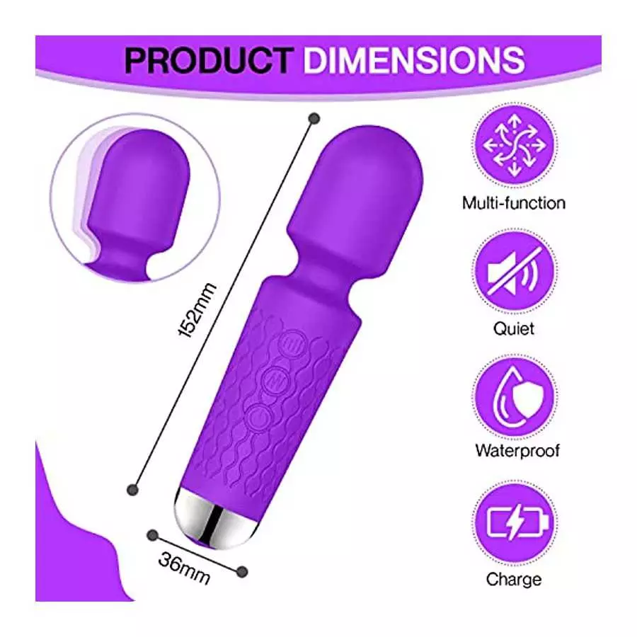 Experience Intense Clitoris Stimulation with Our Rechargeable Vibrator Wand. Personal Wand Massager is The Perfect Sex Toy for W