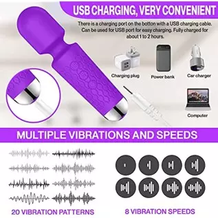 Experience Intense Clitoris Stimulation with Our Rechargeable Vibrator Wand. Personal Wand Massager is The Perfect Sex Toy for W Experience Intense Clitoris Stimulation with Our Rechargeable Vibrator Wand. Personal Wand Massager is The Perfect Sex Toy for W