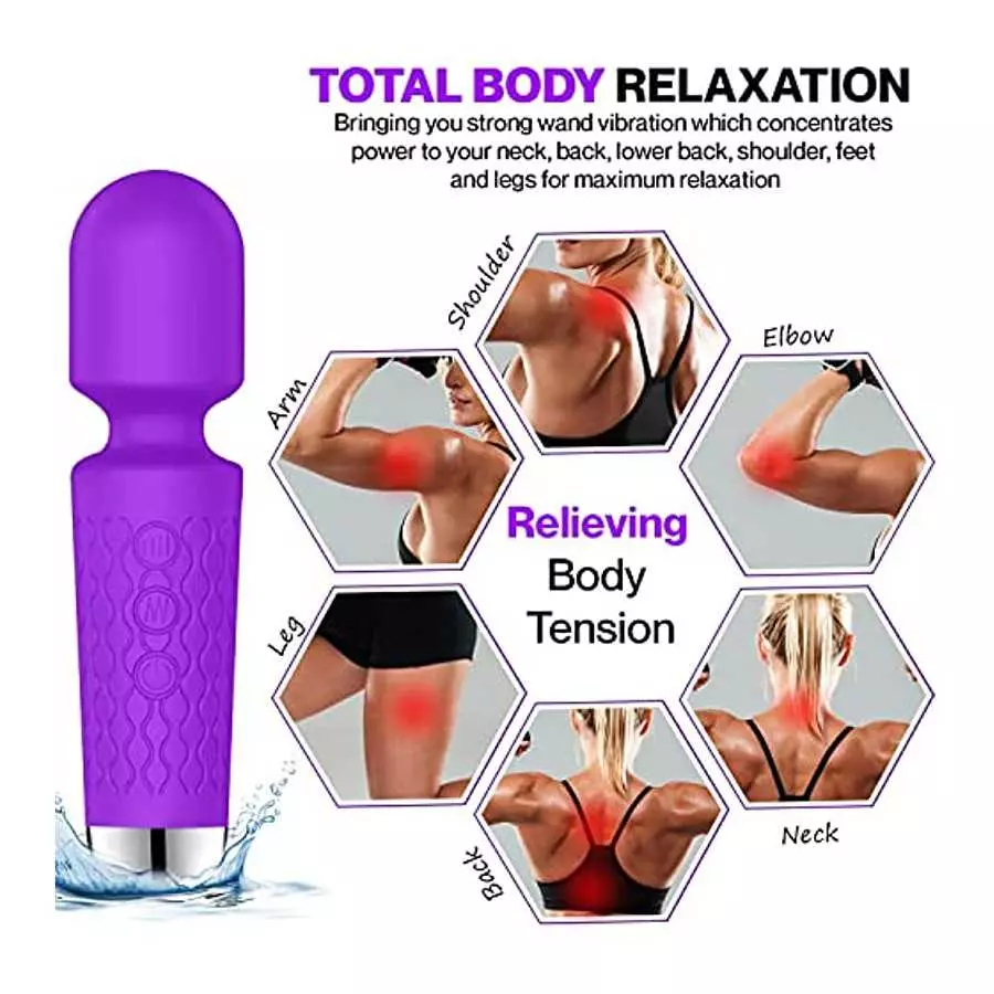 Experience Intense Clitoris Stimulation with Our Rechargeable Vibrator Wand. Personal Wand Massager is The Perfect Sex Toy for W