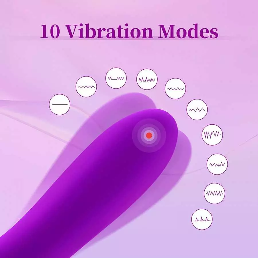 Clitoral G Spot Vibrator, Powerful Dildo Vibrators Clitoralis Stimulator with 10 Vibration Modes for Females, Rechargeable Clito