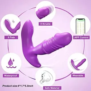 Thrusting Wearable G Spot Dildo Vibrator Adult Sex Toys for Women, APP & Remote Control Rose Clitoral Stimulation Butterfly Pant Thrusting Wearable G Spot Dildo Vibrator Adult Sex Toys for Women, APP & Remote Control Rose Clitoral Stimulation Butterfly Pant