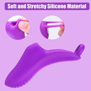 Finger Vibrator,Finger Massager Masturbator Vagina Stimulator with 9 Silicone Finger Vibrator Modes Sex Dildo Toys for G Spot Cl