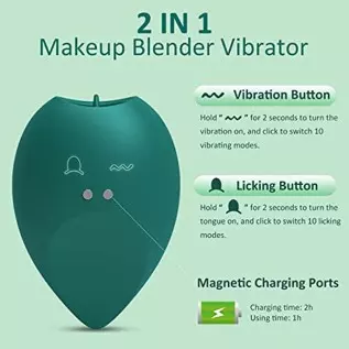 Beauty Sponge Clitoral Vibrator for Women Squirting O-rgasm, Innovative Tongue Licker Nipples Clitoris Massager with 10 Vibratin Beauty Sponge Clitoral Vibrator for Women Squirting O-rgasm, Innovative Tongue Licker Nipples Clitoris Massager with 10 Vibratin
