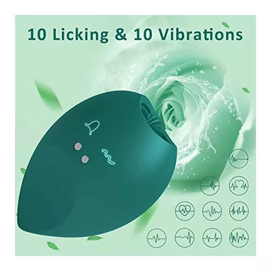 Beauty Sponge Clitoral Vibrator for Women Squirting O-rgasm, Innovative Tongue Licker Nipples Clitoris Massager with 10 Vibratin