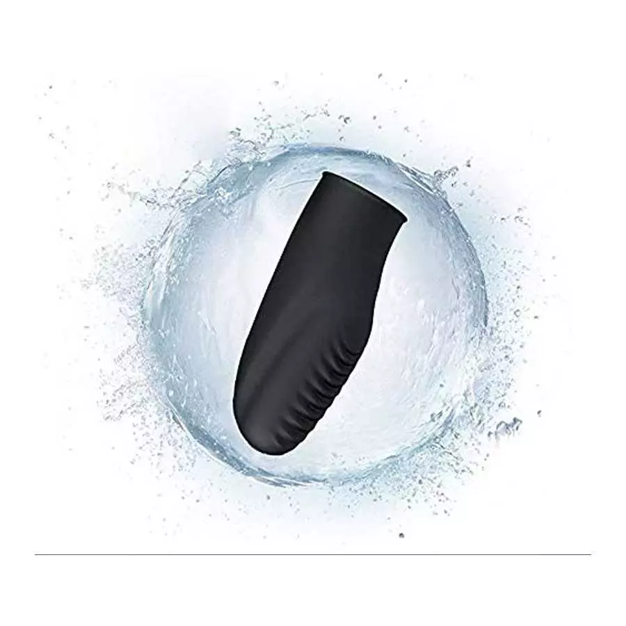 Finger Massager High Frequency Black Silicone Exciting Banger Fingering Massaging Toys 2019 (Black)