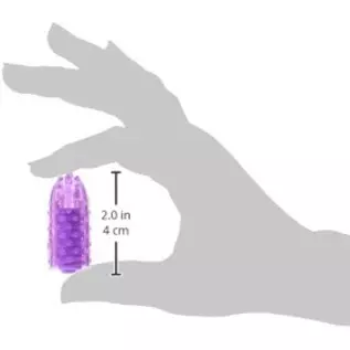 Doc Johnson Oralove - Finger Friend Mini Vibe - Ready-To-Use Vibrator for Pin-Point Simulation - Stretches to fit finger - Purpl