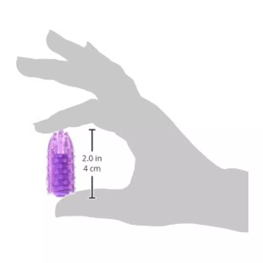 Doc Johnson Oralove - Finger Friend Mini Vibe - Ready-To-Use Vibrator for Pin-Point Simulation - Stretches to fit finger - Purpl