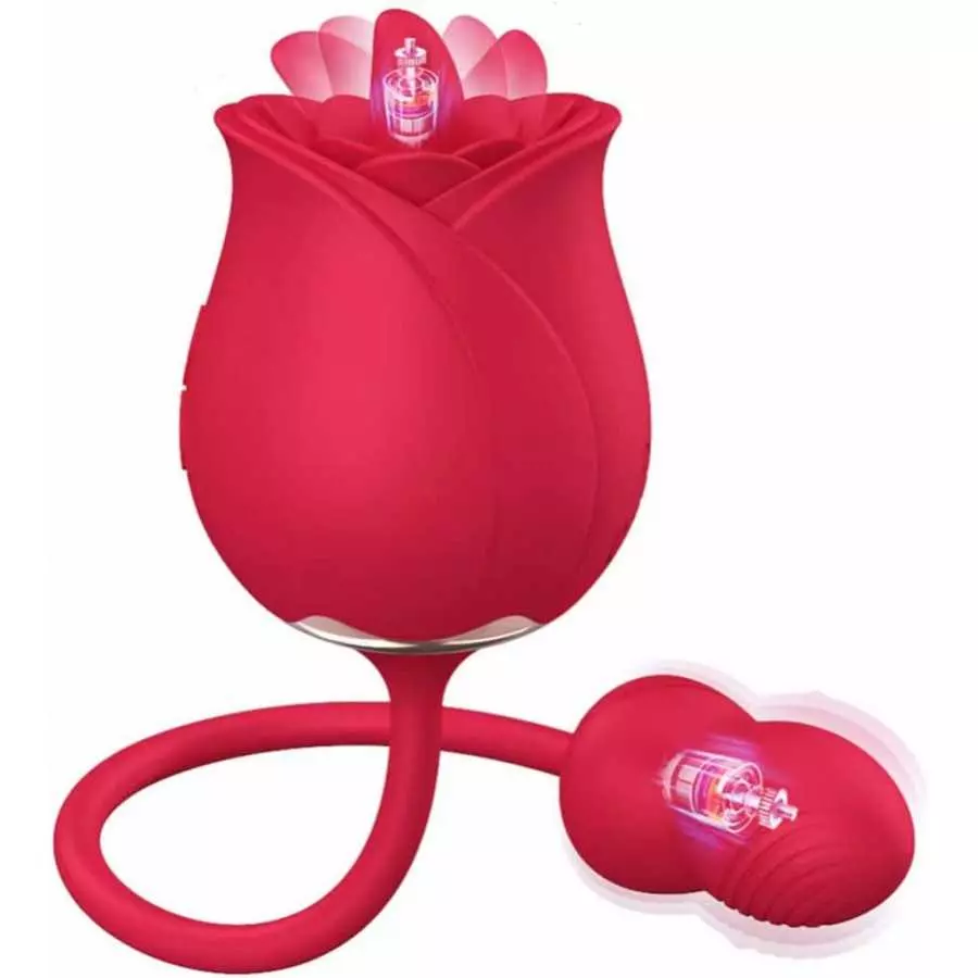 Rose Toy for Women Couple Sexual Pleasure, Clitoral Licking Bullet Vibrator with 7 Licking Modes & 7 Vibrations, G Spot Nipples Rose Toy for Women Couple Sexual Pleasure, Clitoral Licking Bullet Vibrator with 7 Licking Modes & 7 Vibrations, G Spot Nipples