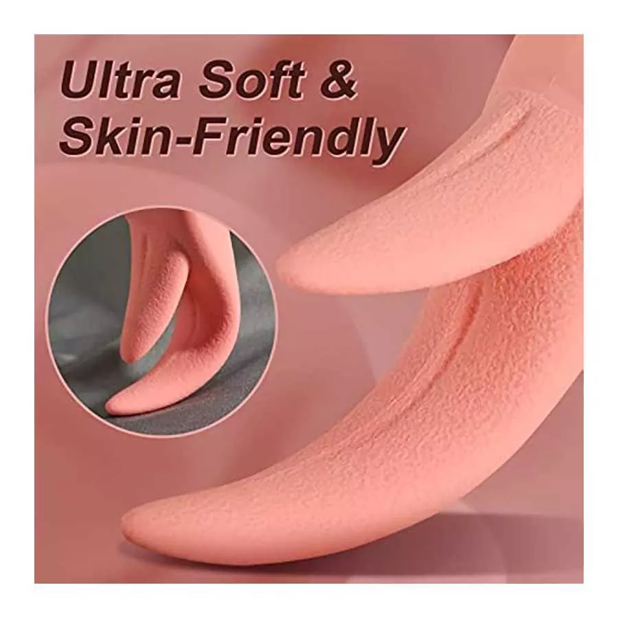 Clitoral Licking Vibrator, Realistic G-spot Nipple Stimulator with 7 Vibration Modes & Heat Function, Heating Soft Dildo Vibrato