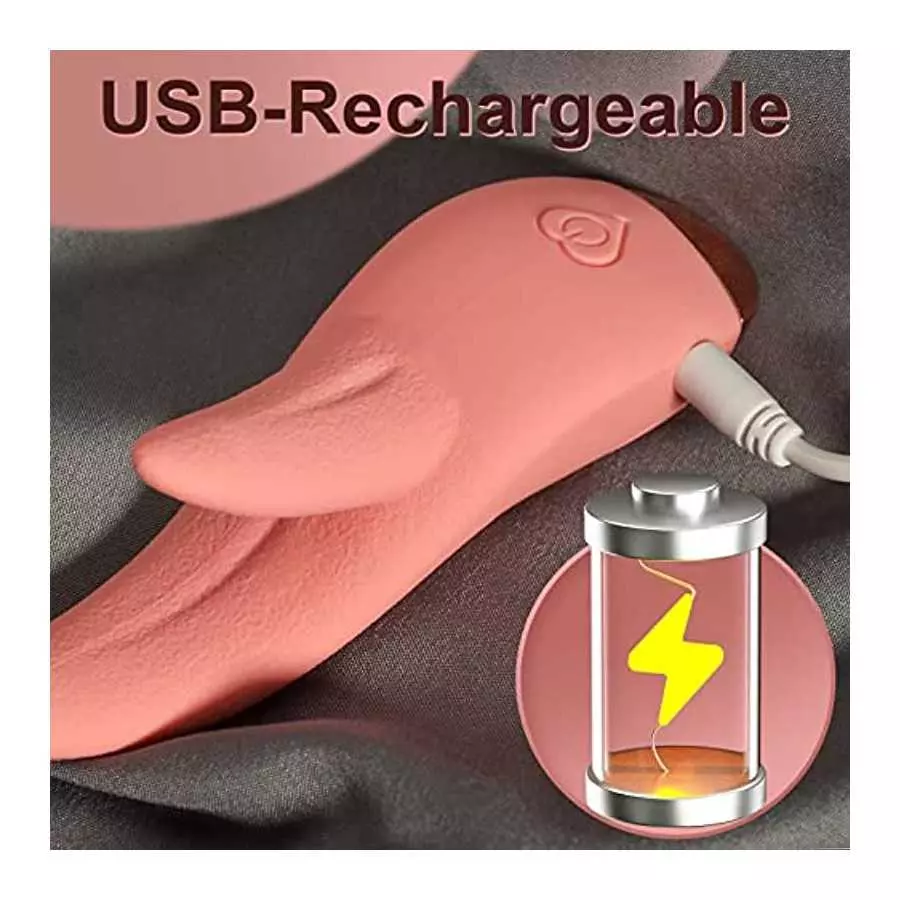 Clitoral Licking Vibrator, Realistic G-spot Nipple Stimulator with 7 Vibration Modes & Heat Function, Heating Soft Dildo Vibrato